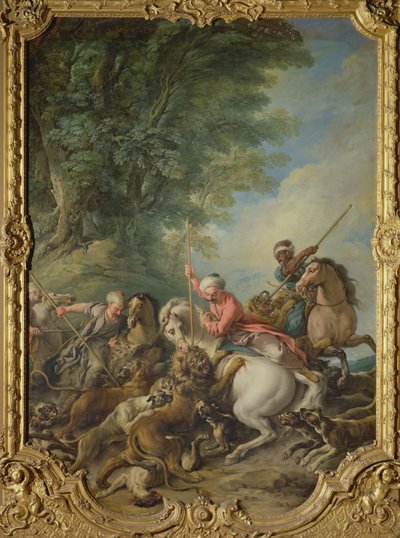 Turks Hunting Lions by Jean François de Troy