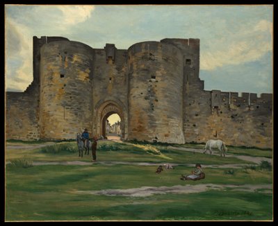 Porte de la Reine at Aigues-Mortes by Jean Frederic Bazille