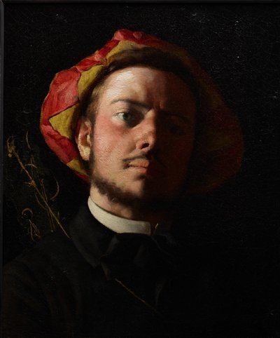Portrait of Paul Verlaine as a Troubadour by Jean Frederic Bazille