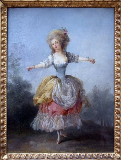 Dancer in Louis XVI. Painting by Jean Frederic Schall, late 18th century. Museum of Fine Arts of Nantes. by Jean Frederic Schall