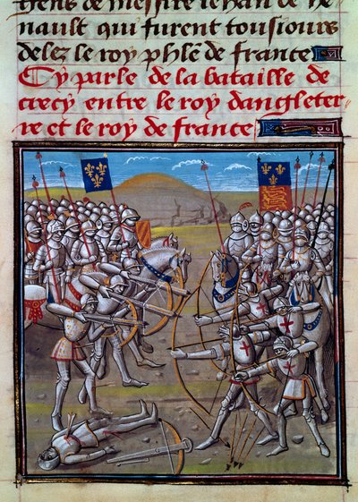 Battle of Crecy, miniature from Froissart