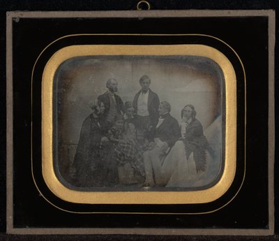 Group Portrait of Eight Including M. & Mme. Eynard by Jean Gabriel Eynard