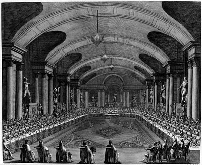 French Revolution: Inaugural session of the Institute in 1795 by Jean Girardet