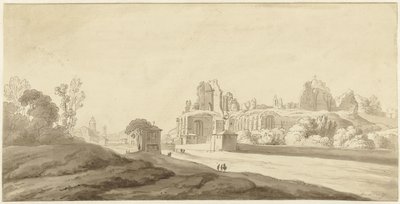 View of the Ruins of the Palace on the Palatine Hill in Rome by Jean Grandjean (attributed to)