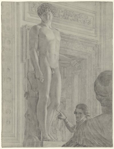 Statue of Antinous Albanie in the Capitoline Museum in Rome by Jean Grandjean