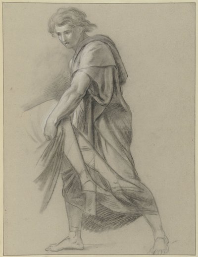 Study of a Man Helping to Carry a Body at the Foot End by Jean Grandjean