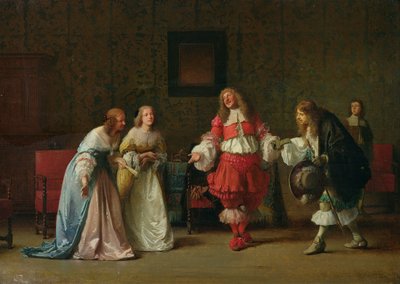 Mascarille Presenting Jodelet to Cathos and Madelon, 1865 by Jean Hegesippe Vetter