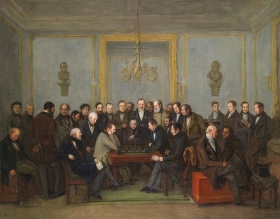 The Famous Chess Game between Howard Staunton and Pierre Saint Amant on December 16, 1843 by Jean Henri Marlet