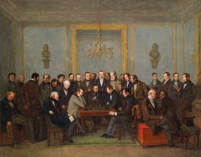 Epic Chess Match Between Pierre Saint Amant and Howard Staunton in 1843 by Jean Henri Marlet