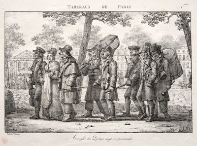 Scenes of Paris: Blind Men from the Quinze Vingts, Walking by Jean Henri Marlet