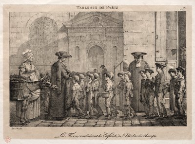 Scenes of Paris: The Brothers Conducting the Children to St. Nicholas of the Fields by Jean Henri Marlet