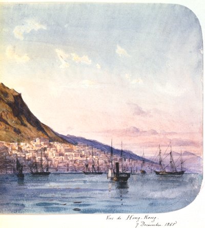 View of Hong Kong, 7 December 1865 by Jean Henri Zuber