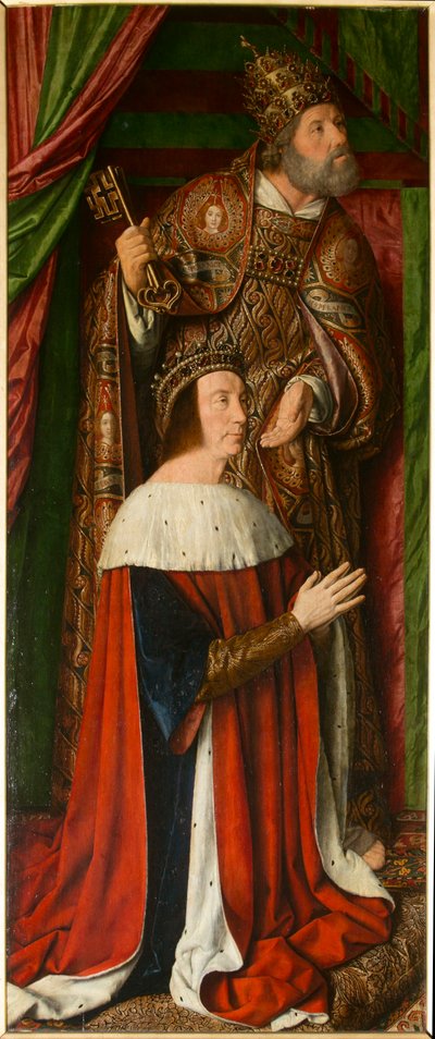 Peter II of Bourbon with Saint Peter (detail) by Jean Hey