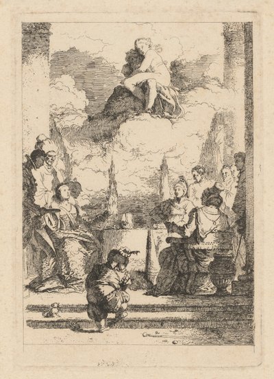 The Banquet of Antony and Cleopatra by Jean Honoré Fragonard after Giovanni Battista Tiepolo