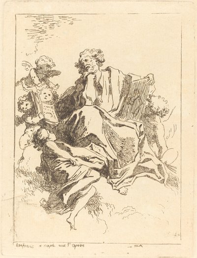 Saint Luke by Jean Honoré Fragonard after Giovanni Lanfranco