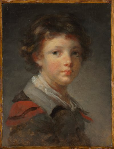 A Boy in a Red-lined Cloak by Jean Honore Fragonard