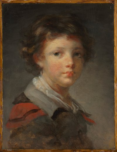 A Boy in a Red-lined Cloak by Jean Honore Fragonard