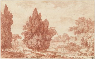 A Stand of Cypresses in an Italian Park by Jean Honore Fragonard