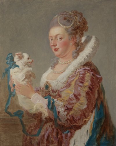 A Woman with a Dog by Jean Honore Fragonard