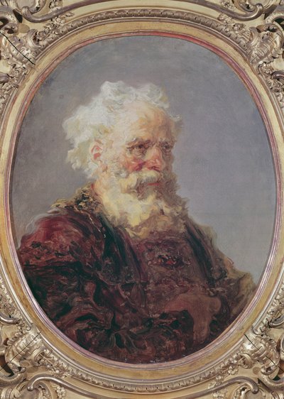 An Elderly, White Haired Man by Jean Honore Fragonard