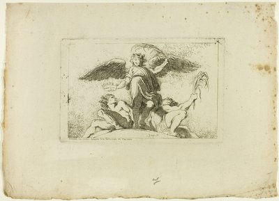 Angel Holding a Palm and a Crown by Jean Honore Fragonard