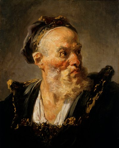Head of Old Man by Jean Honore Fragonard