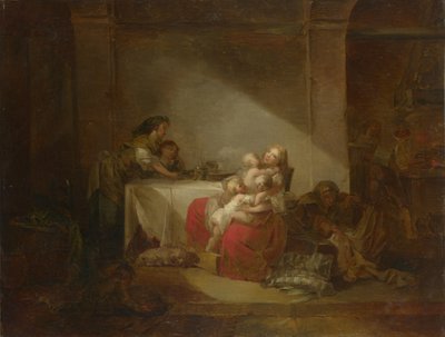 Interior Scene. The Happy Mother, Second Half of the 18th century by Jean Honore Fragonard