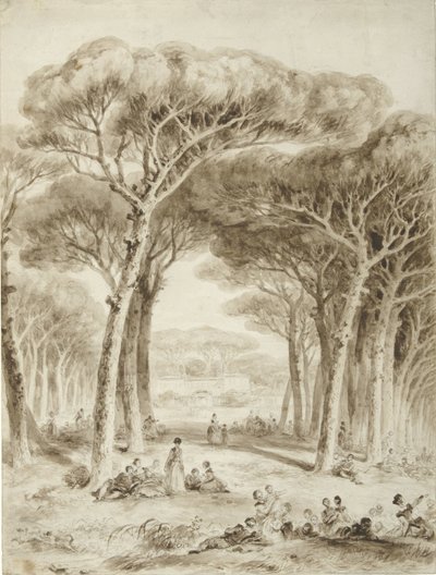 Italian Landscape with Umbrella Pines by Jean Honore Fragonard