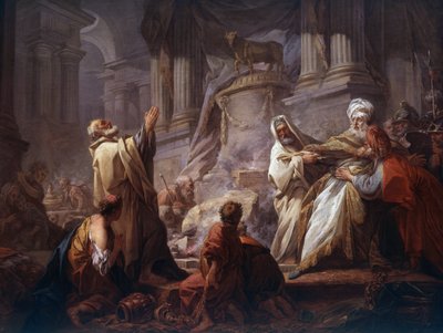 Jeroboam Sacrificing to Idols by Jean Honore Fragonard