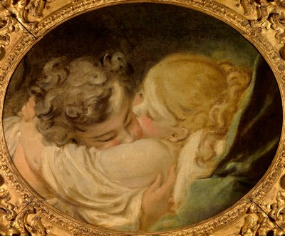 The Kiss by Jean Honore Fragonard