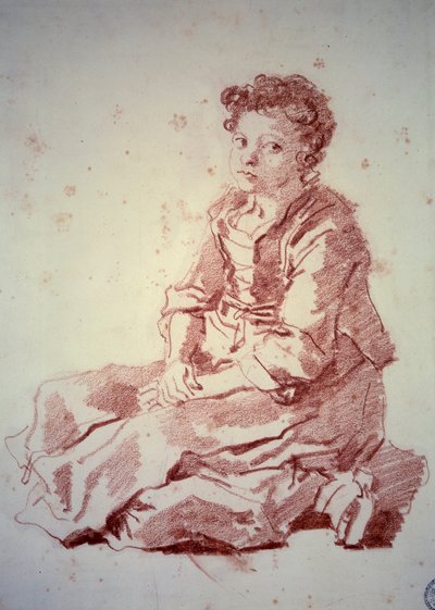 Little Girl Sitting on Her Heels by Jean Honore Fragonard