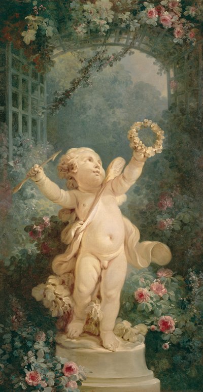 Love Triumphant (before restoration) by Jean Honore Fragonard
