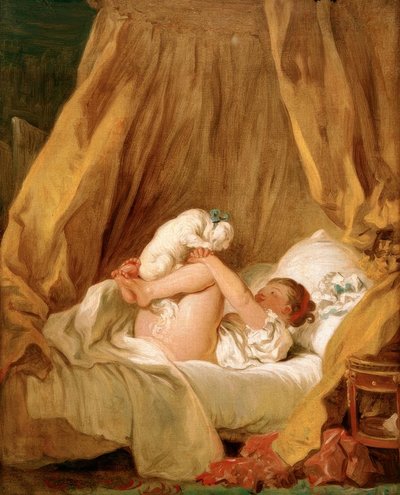 Girl with Dog by Jean Honore Fragonard