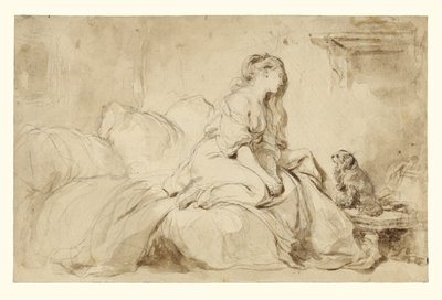 Oh! If Only He Were as Faithful to Me by Jean Honore Fragonard