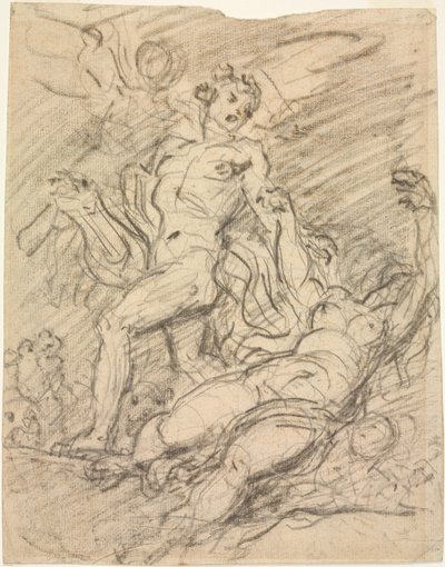 Orpheus and Eurydice (recto) by Jean Honore Fragonard