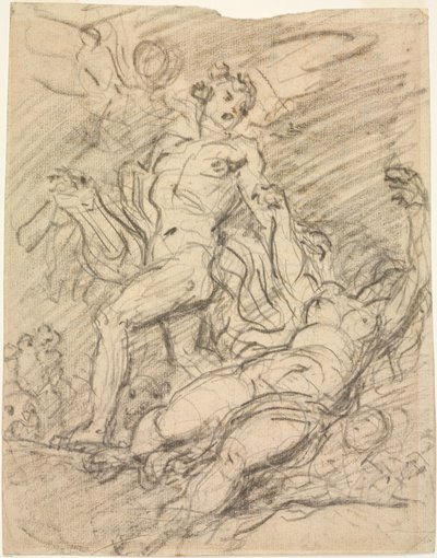 Orpheus and Eurydice (recto) by Jean Honore Fragonard