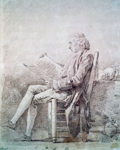 Portrait of Abbot of Saint Non by Jean Honore Fragonard