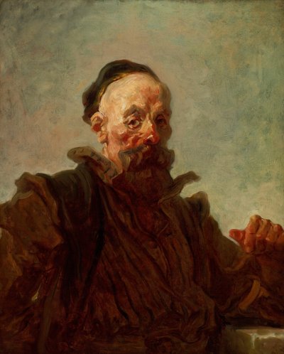 Portrait of a Man in Costume by Jean Honore Fragonard