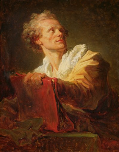 Portrait of a Young Artist, presumed to be Jacques-Andre Naigeon (1738-1810) by Jean Honore Fragonard