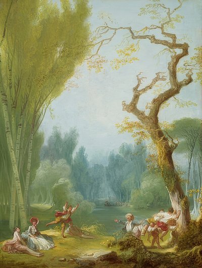 A Game of Horse and Rider by Jean Honore Fragonard