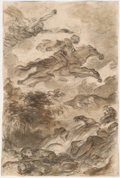 Rinaldo, Astride Baiardo, Flies Off in Pursuit of Angelica by Jean Honore Fragonard