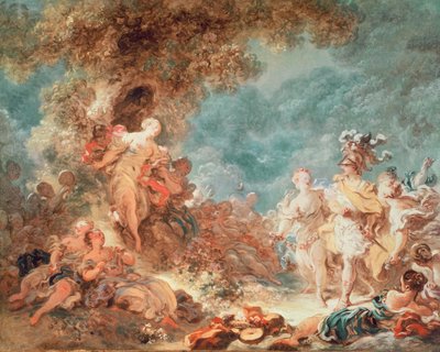 Rinaldo in the garden of the palace of Armida by Jean Honore Fragonard