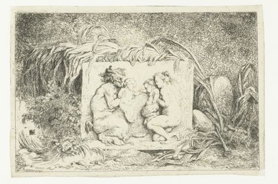 Satyr and Nymph with Two Children by Jean Honore Fragonard