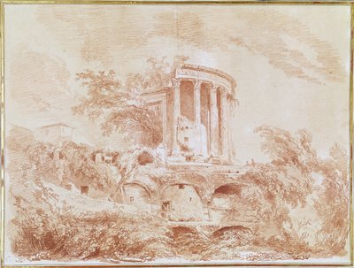 Temple of the Sybil at Tivoli by Jean Honore Fragonard