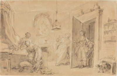 The Bedroom (Le Coucher or Ma Chemise brule) by Jean Honore Fragonard