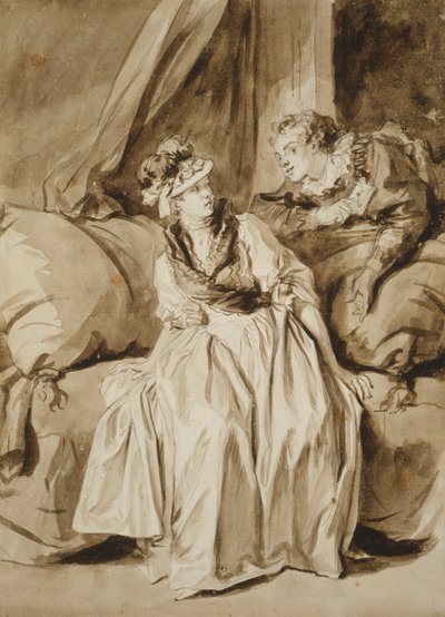 The Letter, or The Spanish Conversation by Jean Honore Fragonard