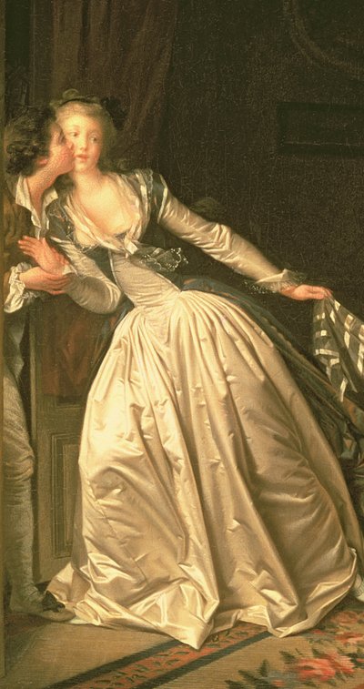 The Stolen Kiss (detail) by Jean Honore Fragonard