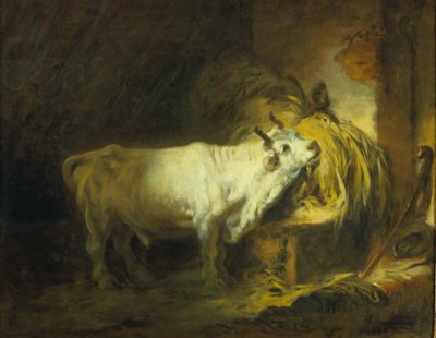 The White Bull in the Stable by Jean Honore Fragonard