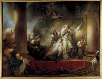 The high priest Coresus sacrificed himself to save Callirhoe by Jean Honore Fragonard