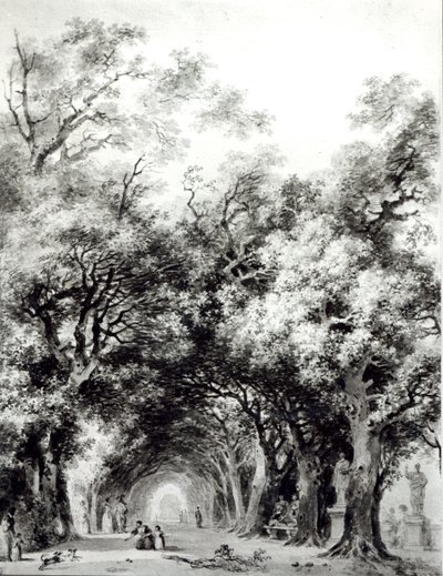 The shady alley by Jean Honore Fragonard